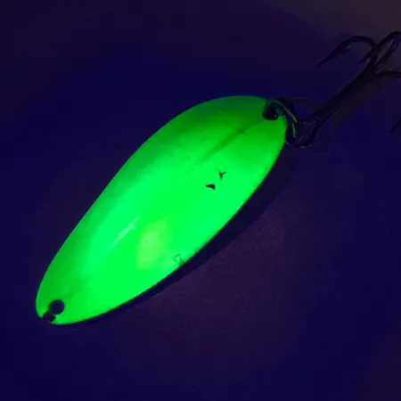 TODDCO Main liner UV (світиться в ультрафіолеті), жовтий/зелений/нікель, 11 г, блесна коливалка (колебалка) #7538