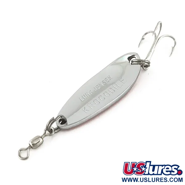 Luhr Jensen Krocodile, нікель/червоний, 9 г, блесна коливалка (колебалка) #7554