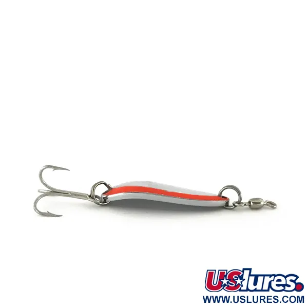 Luhr Jensen Krocodile, нікель/червоний, 9 г, блесна коливалка (колебалка) #7554