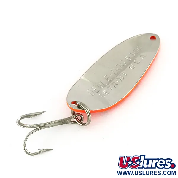 Eppinger Dardevle Devle-Dog 5300 UV (світиться в ультрафіолеті), червоний/чорний/нікель, 10 г, блесна коливалка (колебалка) #14425