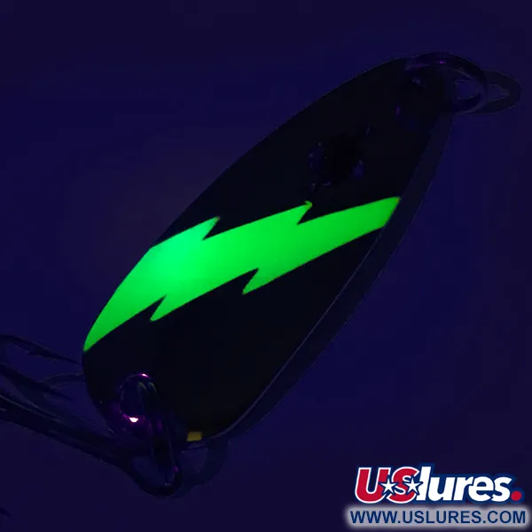 Red Eye Lures Red Eye Evil Eye UV (світиться в ультрафіолеті), нікель/зелений, 14 г, блесна коливалка (колебалка) #7590
