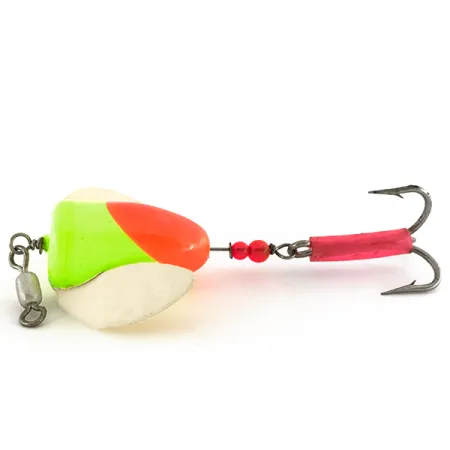 Yakima Bait Spin-n-Glo UV (світиться в ультрафіолеті), помаранчевий/шартрез, 7 г, блешня оберталка (вертушка) #7584