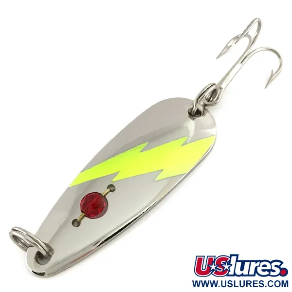 Red Eye Lures Red Eye Evil Eye UV (світиться в ультрафіолеті), нікель/зелений, 14 г, блесна коливалка (колебалка) #7590