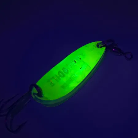 Luhr Jensen Krocodile UV (світиться в ультрафіолеті), жовтий, 9 г, блесна коливалка (колебалка) #7604