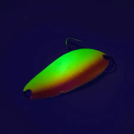 Seneca Little Cleo UV (світиться в ультрафіолеті), жовтий/помаранчевий/нікель, 7 г, блесна коливалка (колебалка) #7609