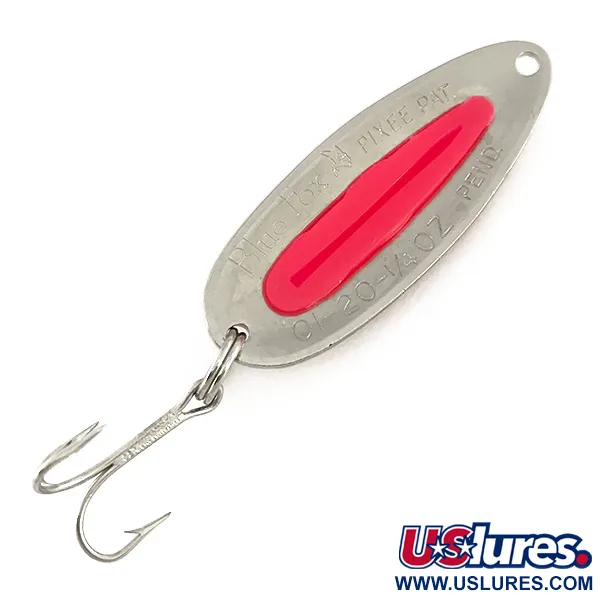  Blue Fox Pixee UV (світиться в ультрафіолеті), карбований нікель/рожевий, 7 г, блесна коливалка (колебалка) #7611