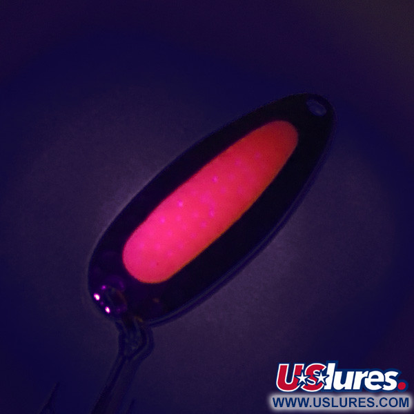  Blue Fox Pixee UV (світиться в ультрафіолеті), карбований нікель/рожевий, 7 г, блесна коливалка (колебалка) #7611