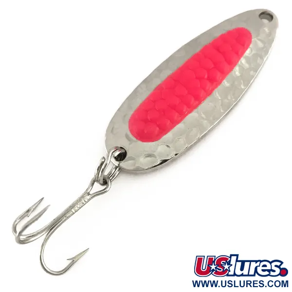  Blue Fox Pixee UV (світиться в ультрафіолеті), карбований нікель/рожевий, 7 г, блесна коливалка (колебалка) #7611