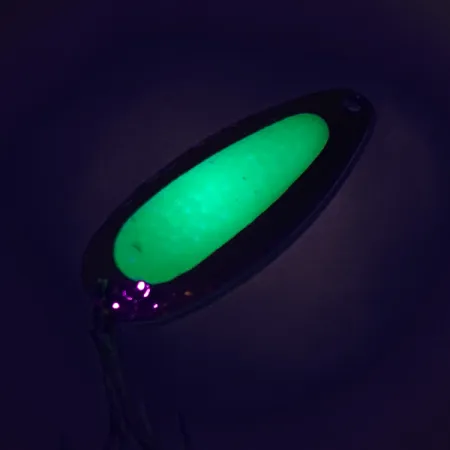 Blue Fox Pixee UV (світиться в ультрафіолеті), золото/зелений, 14 г, блесна коливалка (колебалка) #7612