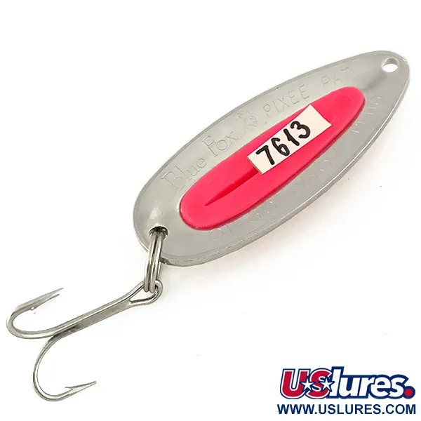  Blue Fox Pixee UV (світиться в ультрафіолеті), карбований нікель/рожевий, 14 г, блесна коливалка (колебалка) #7613