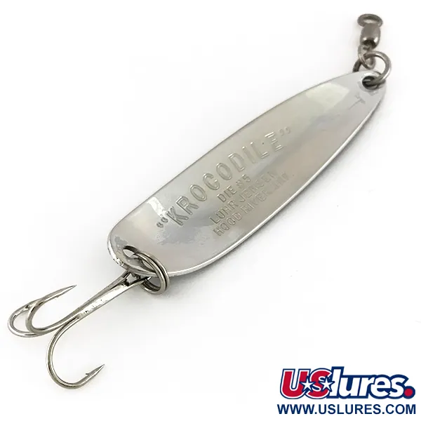 Luhr Jensen Krocodile DIE #5, нікель/синій, 23 г, блесна коливалка (колебалка) #7630