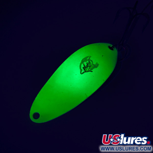 Eppinger Dardevle Devle-Dog 5300 UV (світиться в ультрафіолеті), жовтий/зелений/нікель, 10 г, блесна коливалка (колебалка) #7636
