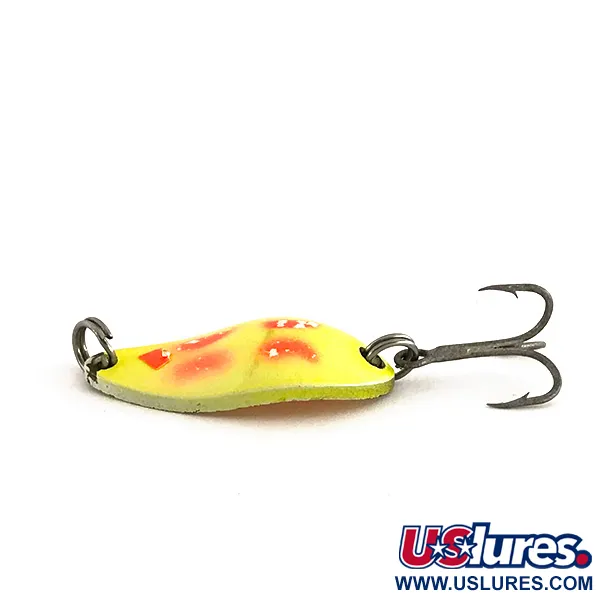 Luhr Jensen Little Jewel UV (світиться в ультрафіолеті), жовтий/червоний, 5 г, блесна коливалка (колебалка) #7637