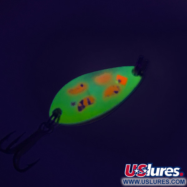 Luhr Jensen Little Jewel UV (світиться в ультрафіолеті), жовтий/червоний, 5 г, блесна коливалка (колебалка) #7637