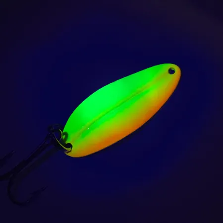 TODDCO Main liner UV (світиться в ультрафіолеті), жовтий/помаранчевий/нікель, 11 г, блесна коливалка (колебалка) #7638