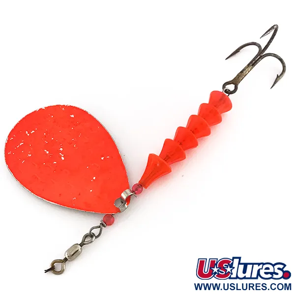 Luhr Jensen Dave Davis UV (світиться в ультрафіолеті), нікель/рожевий, 17 г, блешня оберталка (вертушка) #7673