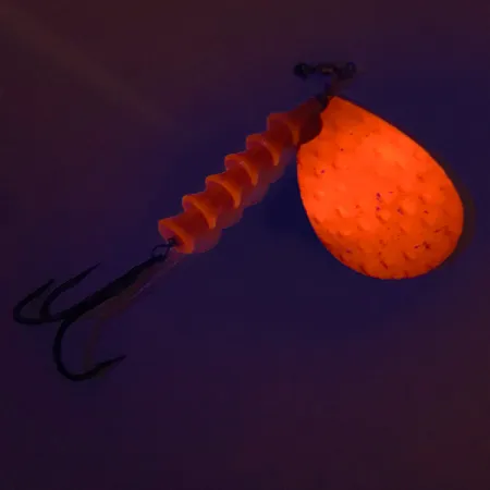 Luhr Jensen Dave Davis UV (світиться в ультрафіолеті), нікель/рожевий, 17 г, блешня оберталка (вертушка) #7673