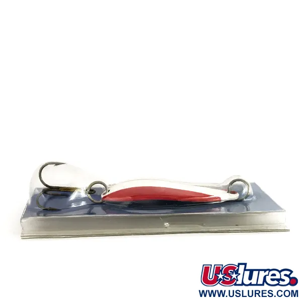  Blue Fox Strobe Tear Drop Spoon, червоний/білий/нікель, 11 г, блесна коливалка (колебалка) #7676