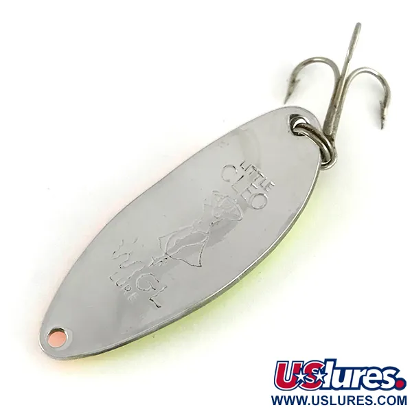 Seneca Little Cleo (Hula Girl, UV - світиться в ультрафіолеті), жовтий/помаранчевий/нікель, 14 г, блесна коливалка (колебалка) #7723