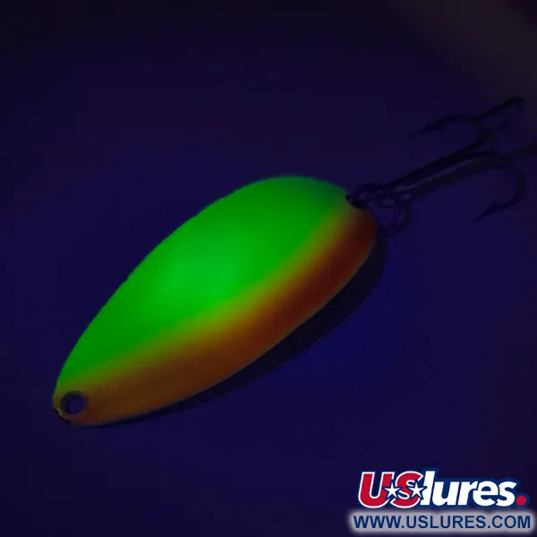 Seneca Little Cleo (Hula Girl, UV - світиться в ультрафіолеті), жовтий/помаранчевий/нікель, 14 г, блесна коливалка (колебалка) #7723