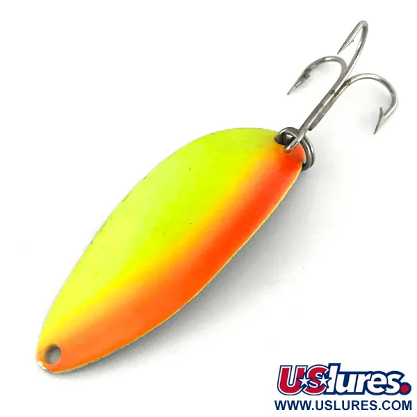 Seneca Little Cleo (Hula Girl, UV - світиться в ультрафіолеті), жовтий/помаранчевий/нікель, 14 г, блесна коливалка (колебалка) #7723
