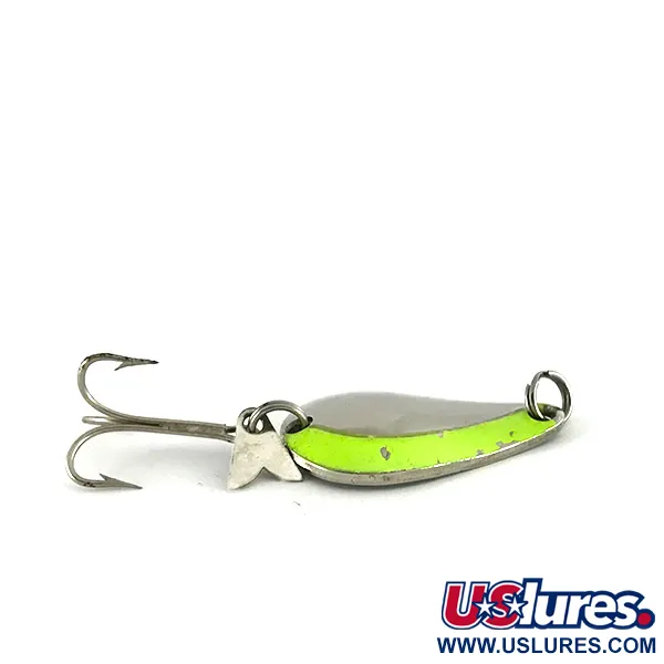 Acme K.O. Wobbler UV (світиться в ультрафіолеті), нікель/зелений, 7 г, блесна коливалка (колебалка) #7730