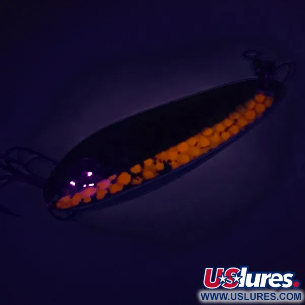 Luhr Jensen Krocodile DIE #3 UV (світиться в ультрафіолеті), карбований нікель/червоний, 10 г, блесна коливалка (колебалка) #7735