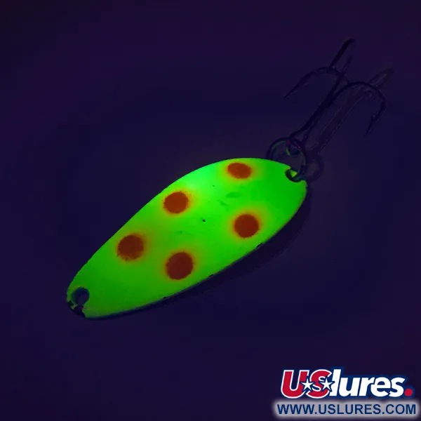 Seneca Little Cleo UV (світиться в ультрафіолеті), жовтий/червоний/нікель, 7 г, блесна коливалка (колебалка) #7760