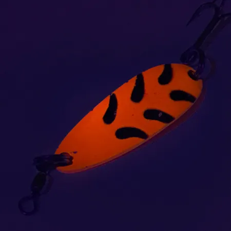 Luhr Jensen Krocodile UV (світиться в ультрафіолеті), червоний/чорний, 9 г, блесна коливалка (колебалка) #7762