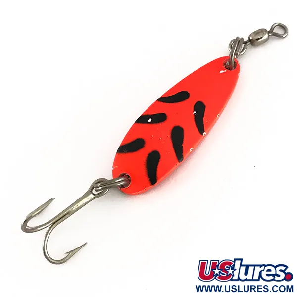  Luhr Jensen Krocodile UV (світиться в ультрафіолеті), червоний/чорний, 9 г, блесна коливалка (колебалка) #7762