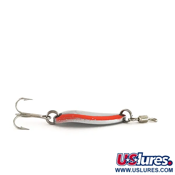 Luhr Jensen Krocodile, нікель/червоний, 7 г, блесна коливалка (колебалка) #7765