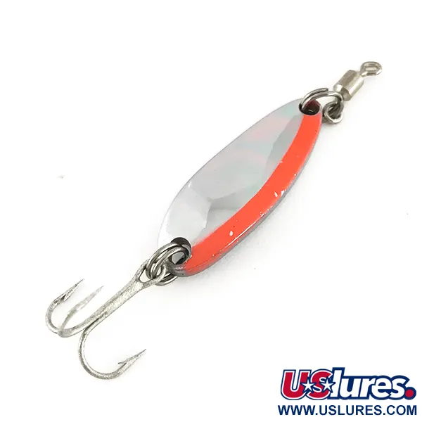 Luhr Jensen Krocodile, нікель/червоний, 7 г, блесна коливалка (колебалка) #7765