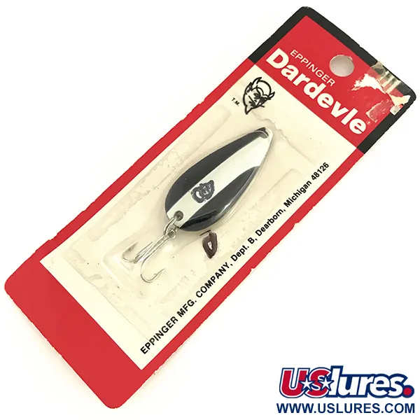 Eppinger Dardevle Spinnie, чорний/білий/нікель, 9 г, блесна коливалка (колебалка) #7775