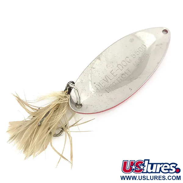 Eppinger Dardevle Devle-Dog 5500, червоний/білий/нікель, 21 г, блесна коливалка (колебалка) #7791