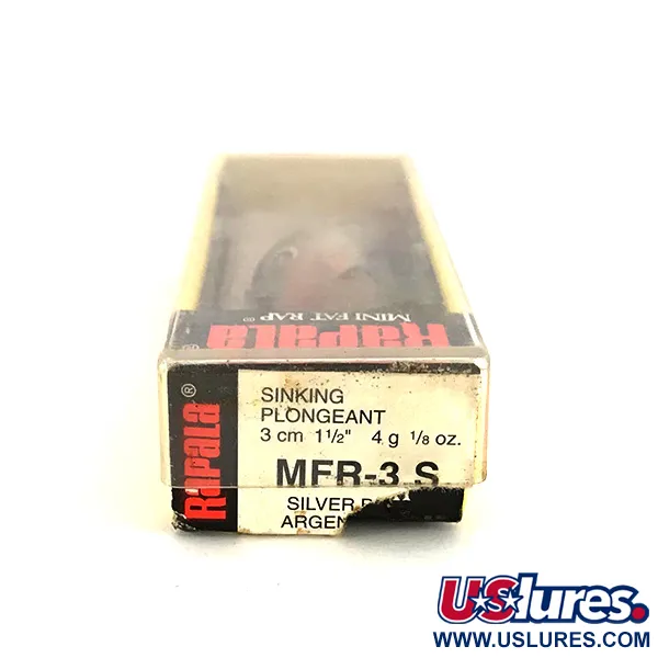 Rapala MINI FAT Rap SINKING DEEP RUNNER 30, S (Silver), 4 г, воблер #7801