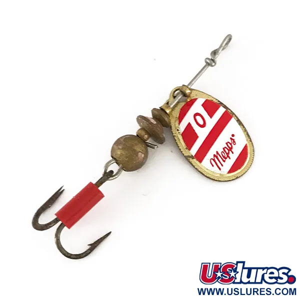  Mepps Aglia 0, червоний/білий/золото, 2,5 г, блешня оберталка (вертушка) #7814