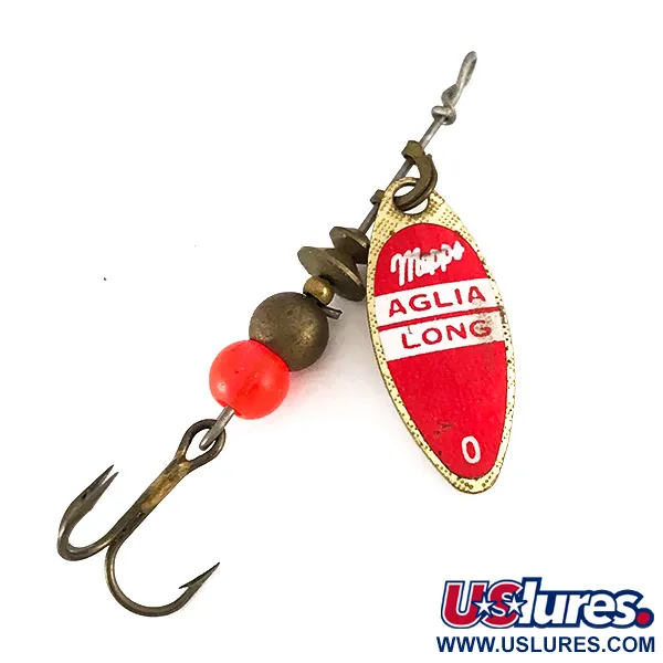  Mepps Aglia Long 1 Rainbo, червоний/золото, 4,5 г, блешня оберталка (вертушка) #7815