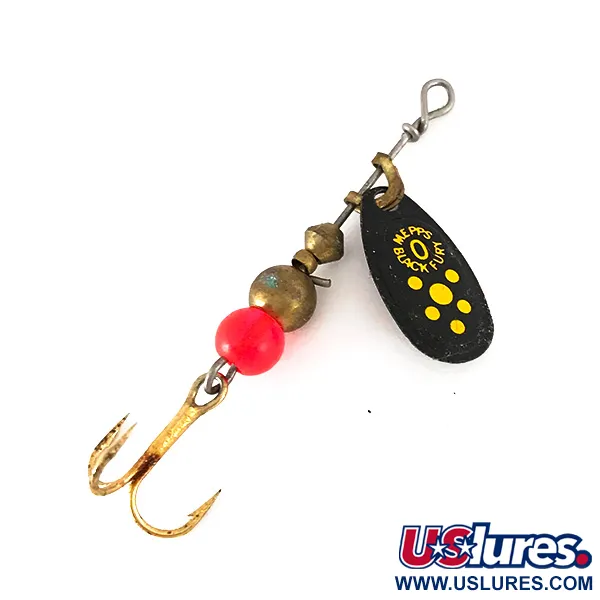  Mepps Black Fury 0, чорний/жовтий, 2,5 г, блешня оберталка (вертушка) #7816