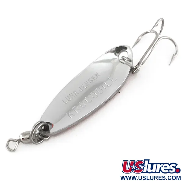 Luhr Jensen Krocodile, карбований нікель/червоний, 9 г, блесна коливалка (колебалка) #7869