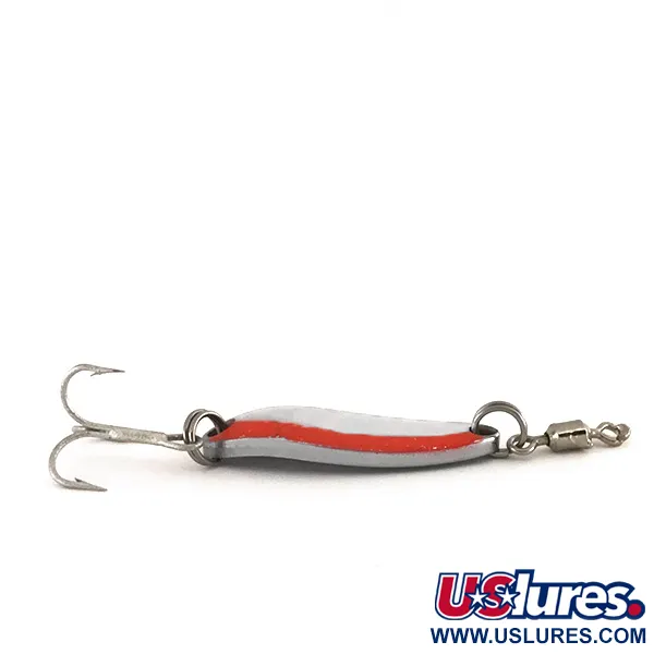 Luhr Jensen Krocodile, нікель/червоний, 7 г, блесна коливалка (колебалка) #7878