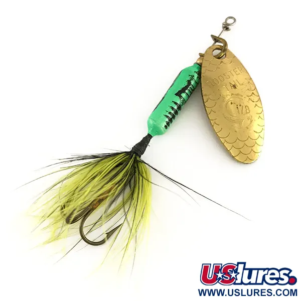 Yakima Bait Worden’s Original Rooster Tail, золото/зелений, 3,6 г, блешня оберталка (вертушка) #7883