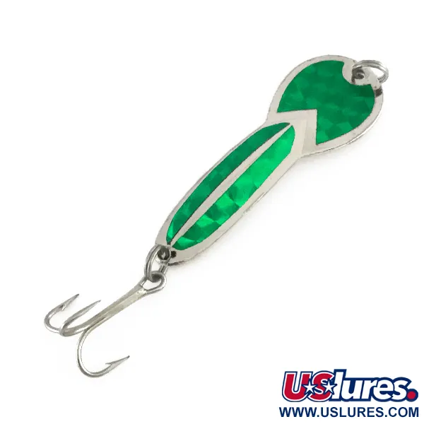 Glen Evans Loco 3, нікель/зелений, 17 г, блесна коливалка (колебалка) #7900