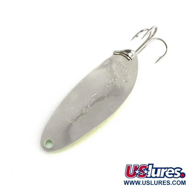 Seneca Little Cleo (Hula Girl) тролінгова UV (світиться в ультрафіолеті), жовтий/зелений/нікель UV - світиться в ультрафіолеті, 4 г, блесна коливалка (колебалка) #7929