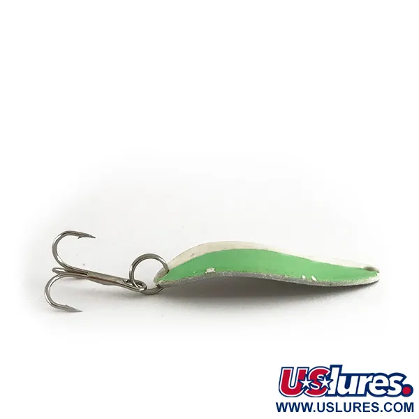 Seneca Little Cleo (Hula Girl, світиться в темряві), зелений/білий/нікель, 10 г, блесна коливалка (колебалка) #7930