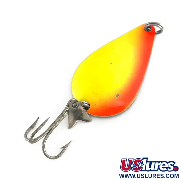 Acme K.O. Wobbler UV (світиться в ультрафіолеті), помаранчевий/жовтий/нікель, 21 г, блесна коливалка (колебалка) #7933