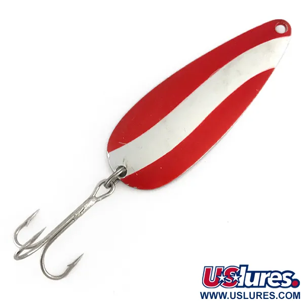 Worth Chippewa Steel Spoon, червоний/білий/нікель, 14 г, блесна коливалка (колебалка) #7934
