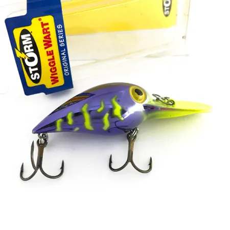 Storm Wiggle Wart, фіолетовий/неоновий жовтий, 11 г, воблер #7944