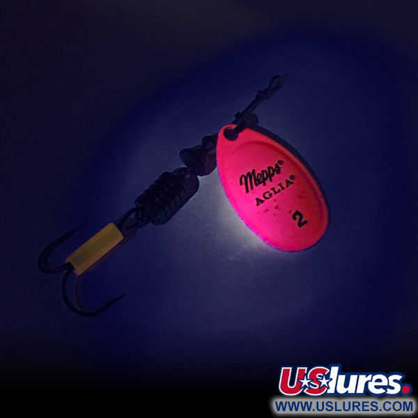  Mepps Aglia 2 Hot Pink UV (світиться в ультрафіолеті), Hot Pink, 4,5 г, блешня оберталка (вертушка) #7979
