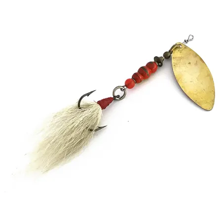 Mepps Aglia Long 3 Dressed, латунь/помаранчевий/білий, 12 г, блешня оберталка (вертушка) #7980