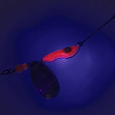 Erie Dearie Walleye Killer UV (світиться в ультрафіолеті), нікель, 12 г, блешня оберталка (вертушка) #8008